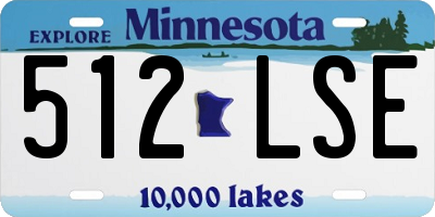 MN license plate 512LSE
