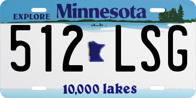 MN license plate 512LSG