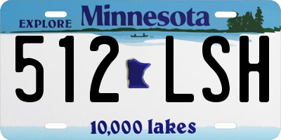 MN license plate 512LSH