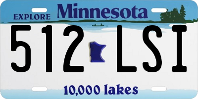 MN license plate 512LSI