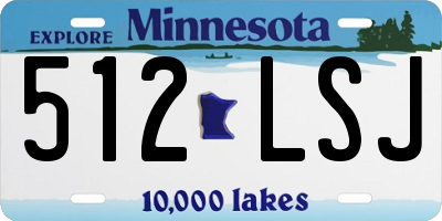 MN license plate 512LSJ