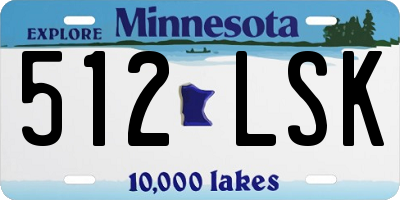 MN license plate 512LSK
