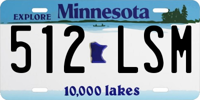 MN license plate 512LSM