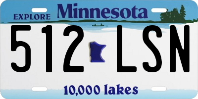 MN license plate 512LSN