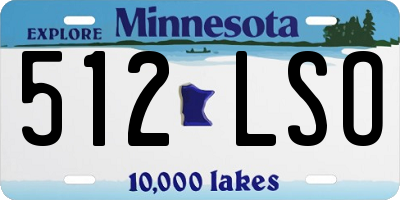 MN license plate 512LSO