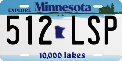 MN license plate 512LSP