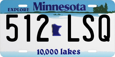 MN license plate 512LSQ