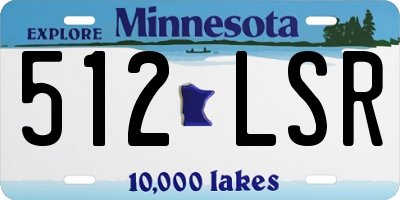 MN license plate 512LSR