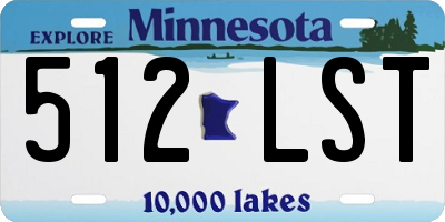 MN license plate 512LST