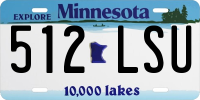 MN license plate 512LSU