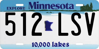MN license plate 512LSV