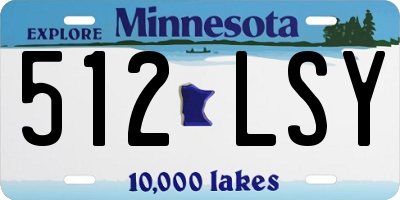 MN license plate 512LSY