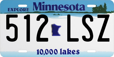 MN license plate 512LSZ