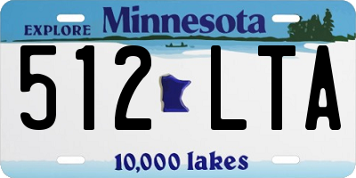 MN license plate 512LTA