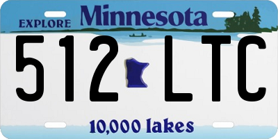 MN license plate 512LTC