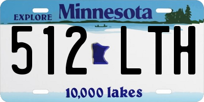 MN license plate 512LTH