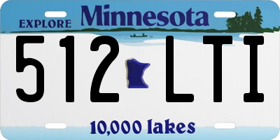 MN license plate 512LTI