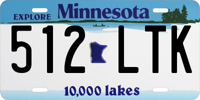 MN license plate 512LTK