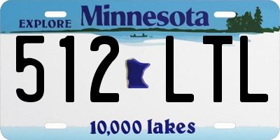 MN license plate 512LTL