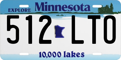 MN license plate 512LTO