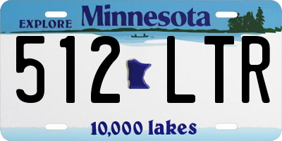MN license plate 512LTR
