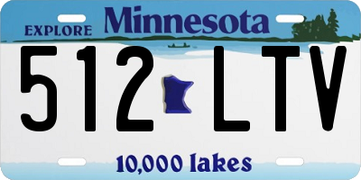 MN license plate 512LTV