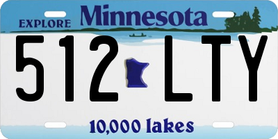 MN license plate 512LTY