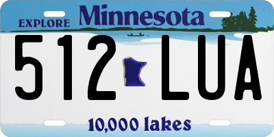 MN license plate 512LUA