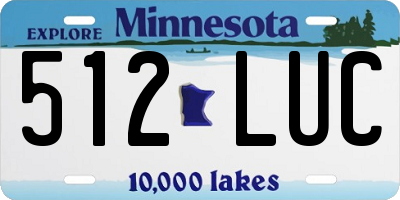 MN license plate 512LUC