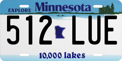 MN license plate 512LUE