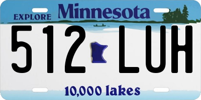 MN license plate 512LUH