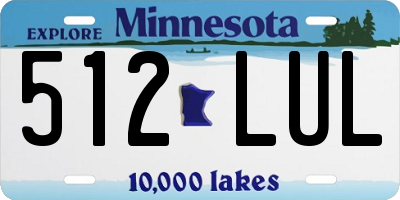 MN license plate 512LUL