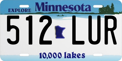 MN license plate 512LUR