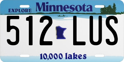 MN license plate 512LUS