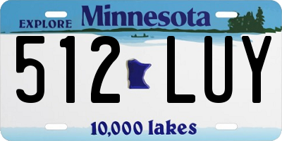 MN license plate 512LUY