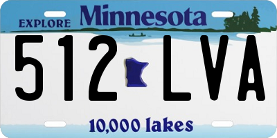 MN license plate 512LVA