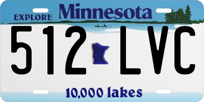 MN license plate 512LVC
