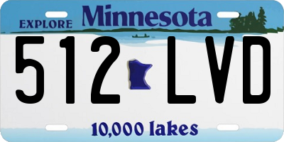 MN license plate 512LVD