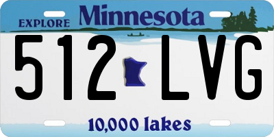 MN license plate 512LVG