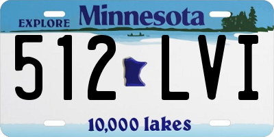 MN license plate 512LVI