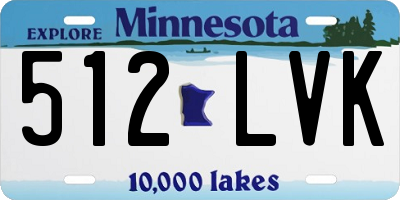 MN license plate 512LVK