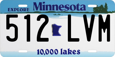 MN license plate 512LVM