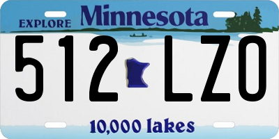 MN license plate 512LZO