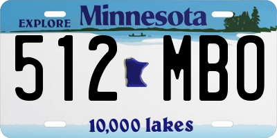 MN license plate 512MBO