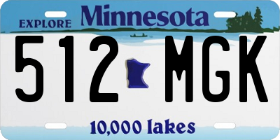 MN license plate 512MGK