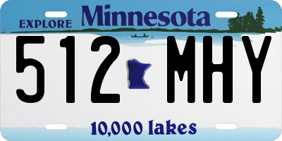 MN license plate 512MHY