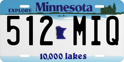 MN license plate 512MIQ