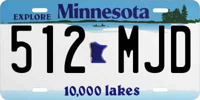 MN license plate 512MJD
