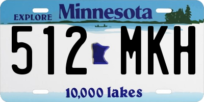 MN license plate 512MKH
