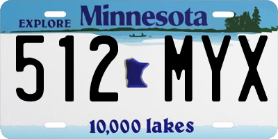 MN license plate 512MYX